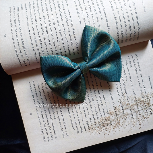 Teal Shine Bow