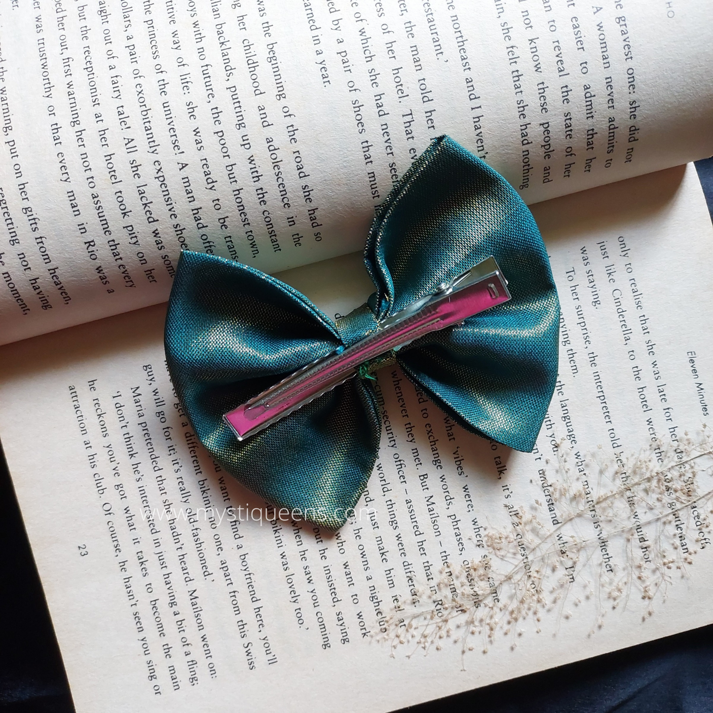 Teal Shine Bow