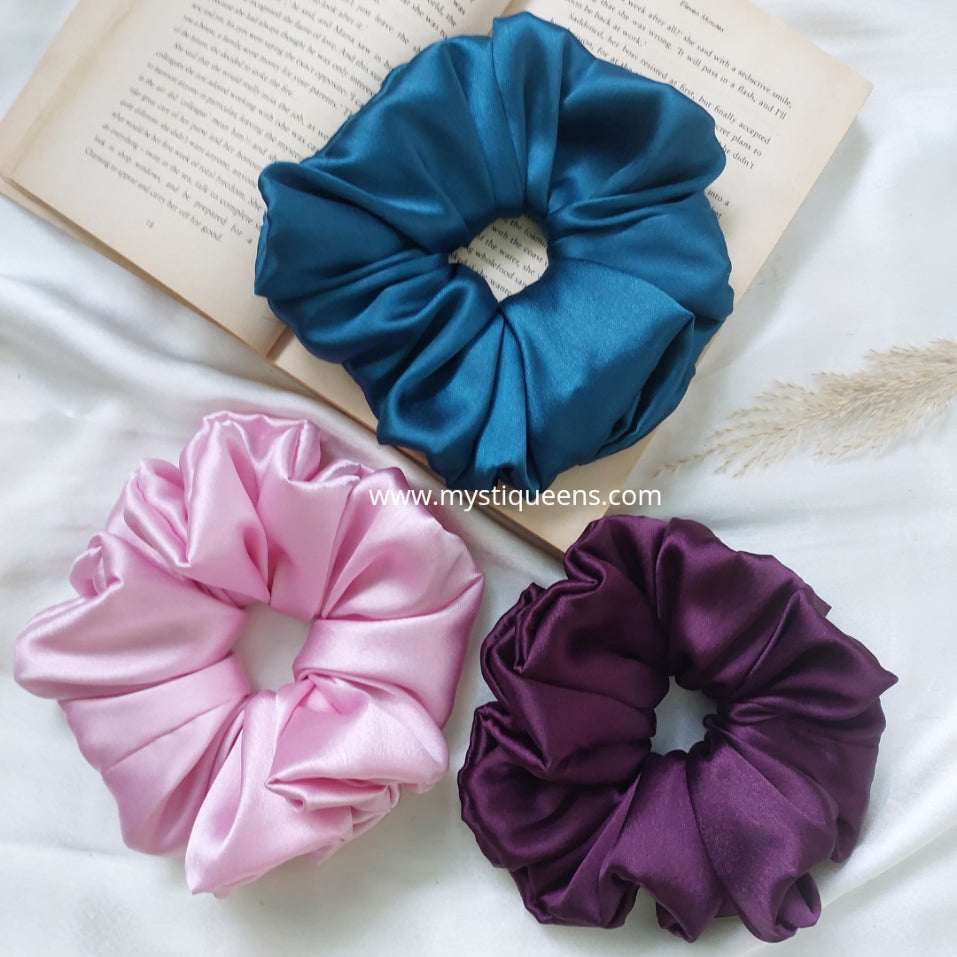 Satin XL Scrunchies Combo 3