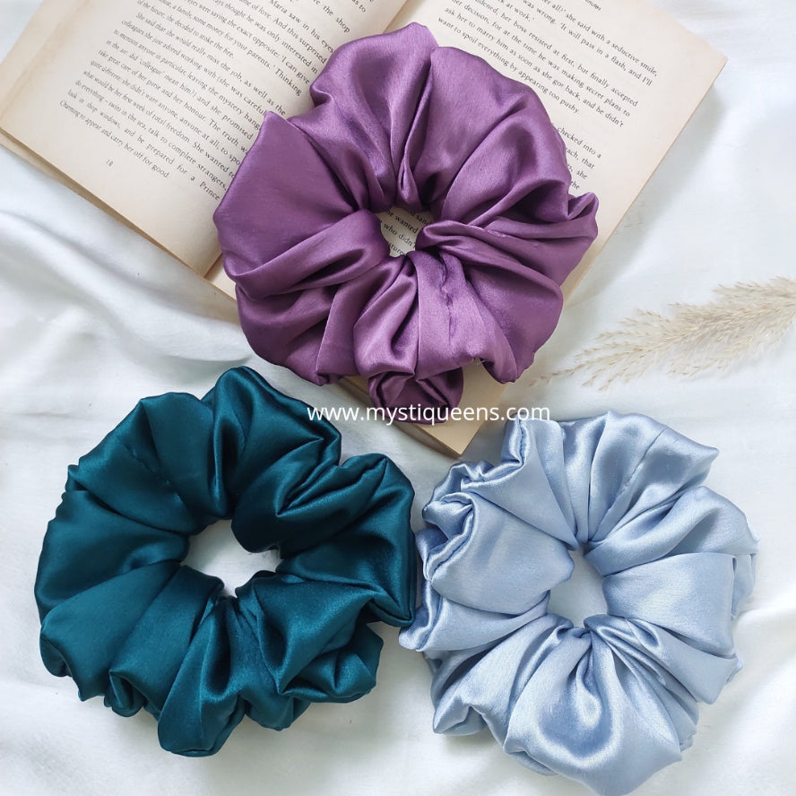 Satin XL Scrunchies Combo 4